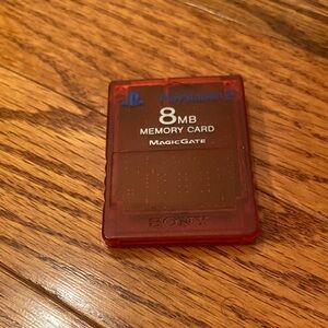 3/$20 Sony Red PlayStation 2 Memory Card PS2